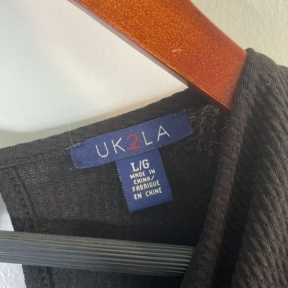 UK2LA Women’s long sleeve black dress - Picture 3 of 7